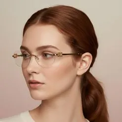 Armação de Óculos de Grau Feminina Miu Miu Oval MU 53WV Dourado 53